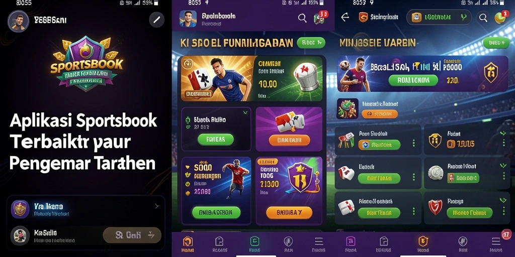 Tampilan menarik dari gameplay aplikasi Sportsbook 8055.