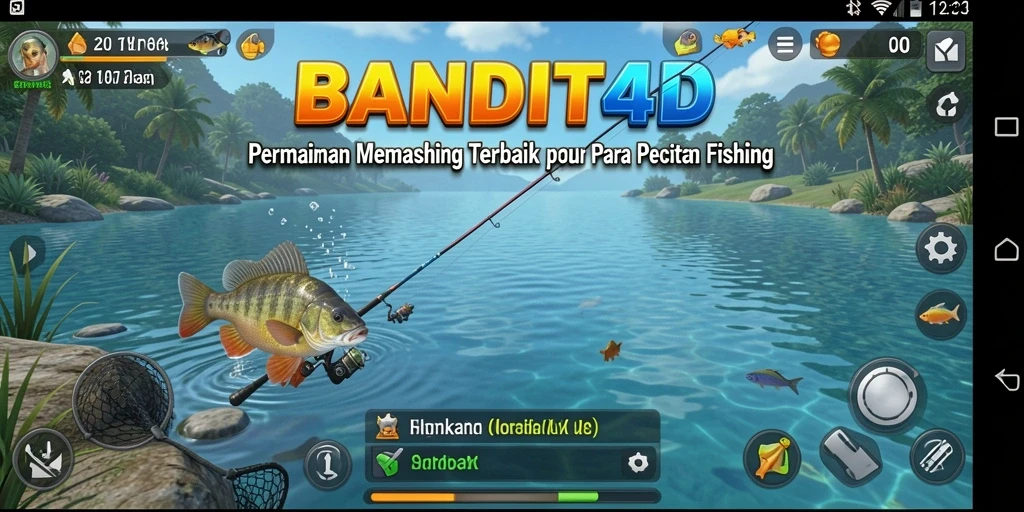 Screenshot BANDIT4D menampilkan momen memancing yang menegangkan dan indah.