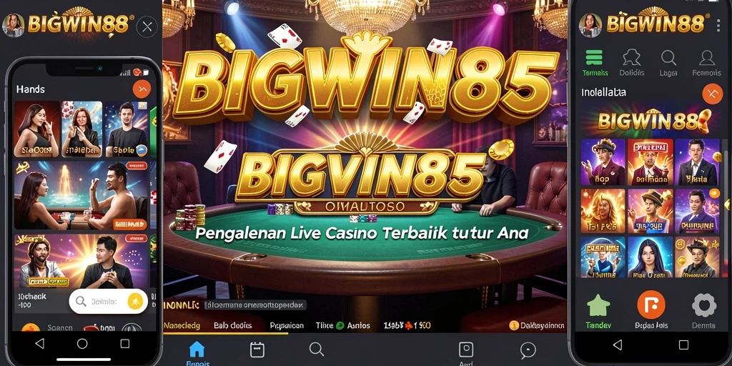 Tampilan menarik dari permainan Live Casino di BIGWIN88.