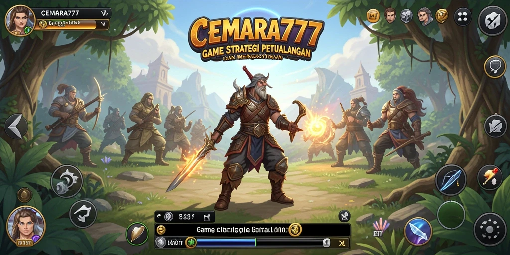 Screenshot CEMARA777 menampilkan aksi strategi yang intens.