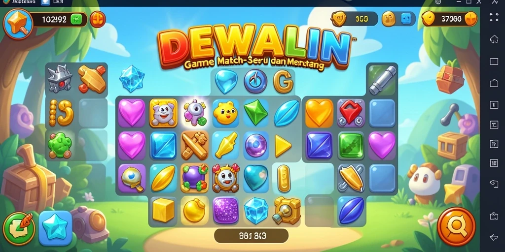 Tampilan Gameplay Seru DEWALIN dalam aksi Match-3.