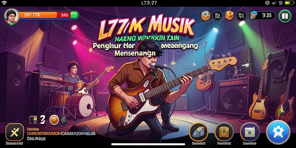 Screenshot L777 menampilkan gameplay musik yang seru dan interaktif.