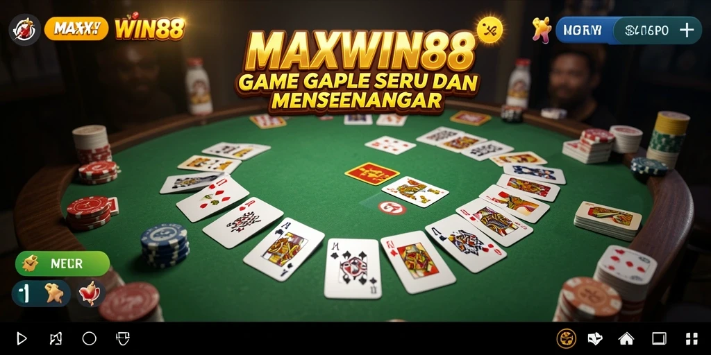 Screenshot gameplay MAXWIN88 menampilkan keseruan bermain Gaple.