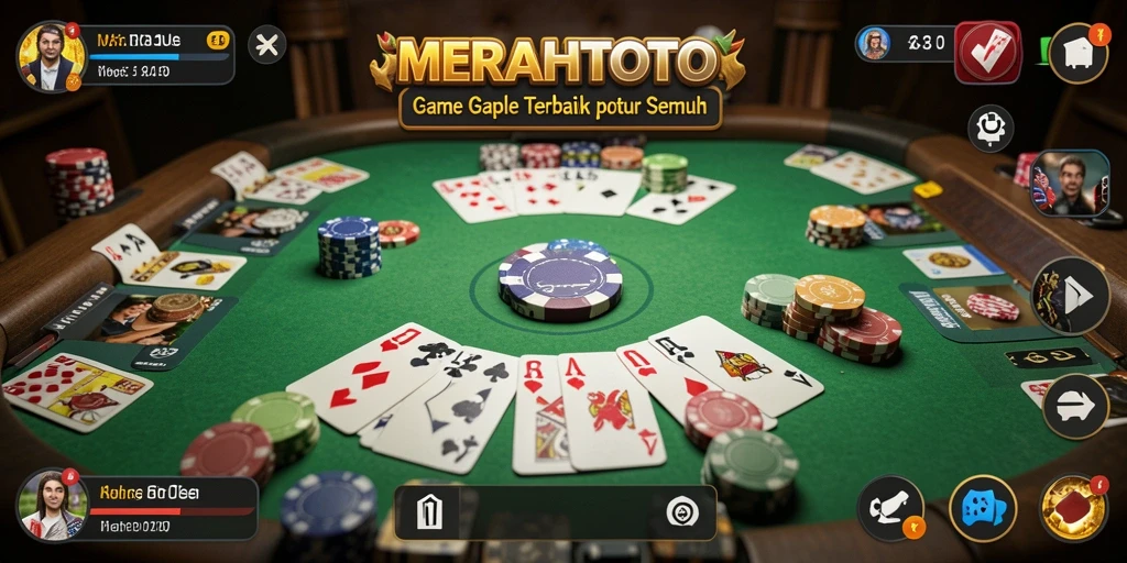 Tampilan screenshot gameplay Gaple yang mendebarkan.