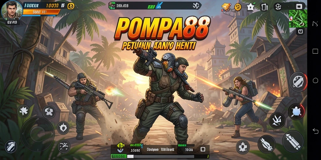 Tampilan gameplay seru dan menantang dari POMPA88.