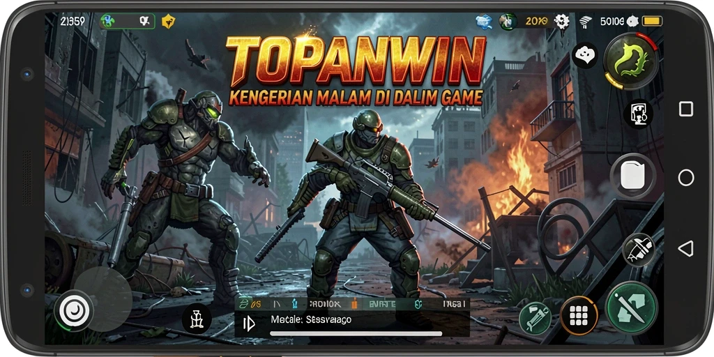 Screenshot menampilkan momen menegangkan dalam gameplay TOPANWIN.