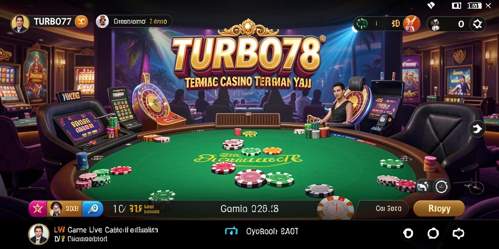 Tampilan gameplay Live Casino TURBO78 yang menegangkan dan interaktif.