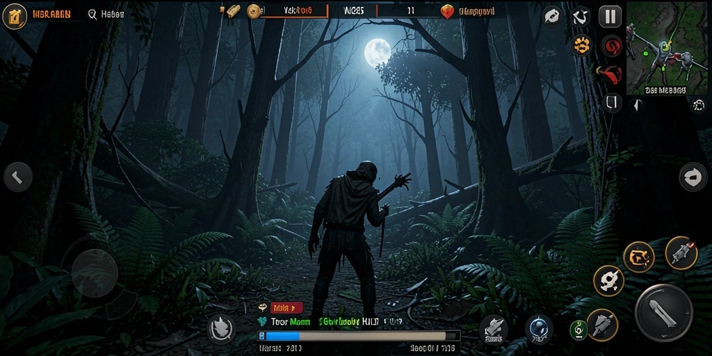 Tangkapan layar menampilkan gameplay menyeramkan di V21.