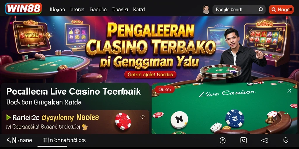 Screenshot gameplay yang menunjukkan suasana Live Casino di WIN88.