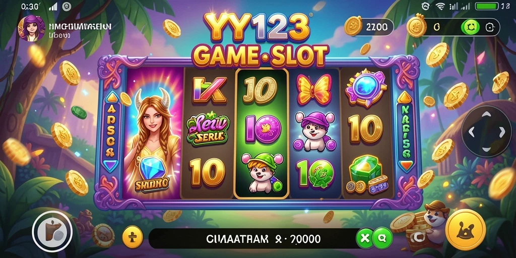 Tangkapan layar gameplay YY123 yang menampilkan suasana Slot yang mendebarkan.